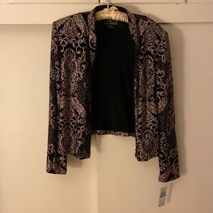 ALEX EVENINGS - gold spark dressy jacket